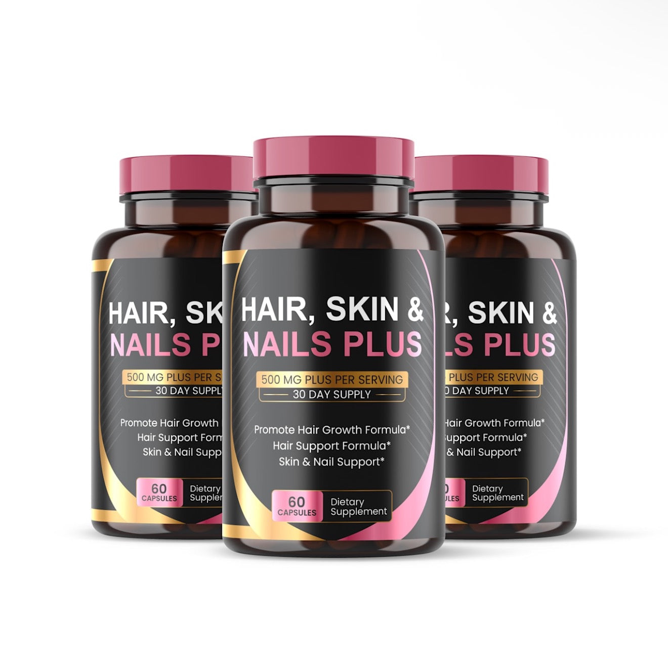 Hair, Skin & Nails Plus – 500 MG+ | 60 Capsules